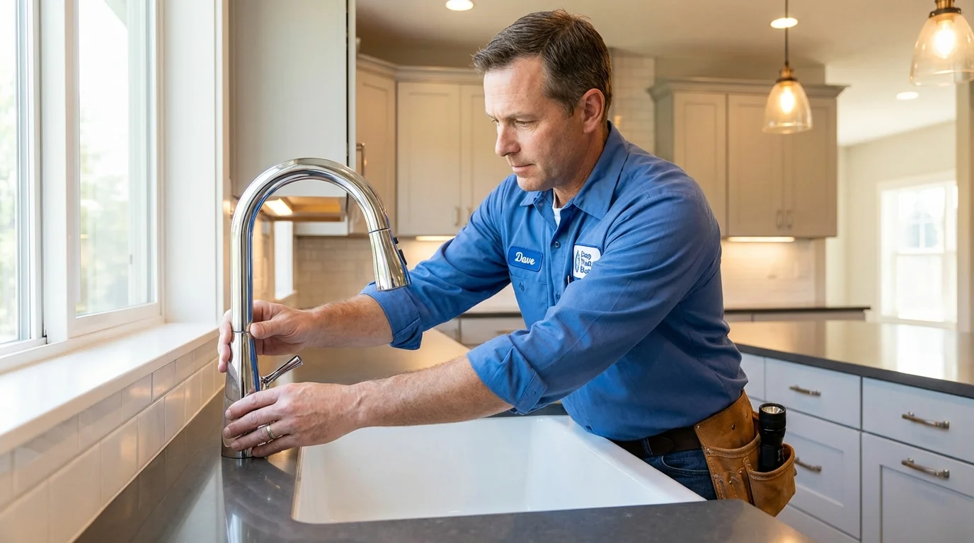 Kitchen faucet installation by Johns Plumbing LLC in Signal Mountain